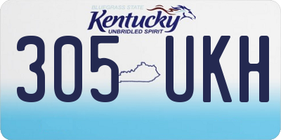 KY license plate 305UKH