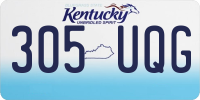 KY license plate 305UQG