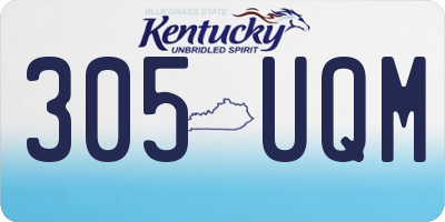 KY license plate 305UQM
