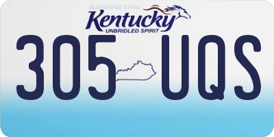 KY license plate 305UQS