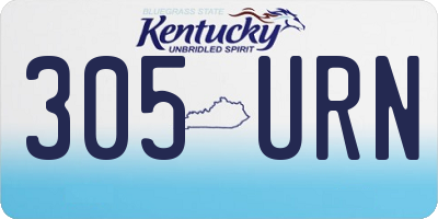 KY license plate 305URN