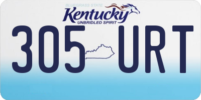 KY license plate 305URT