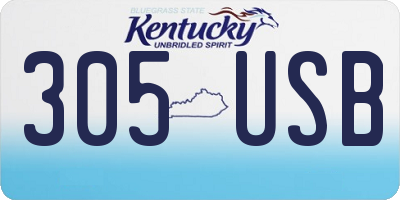 KY license plate 305USB