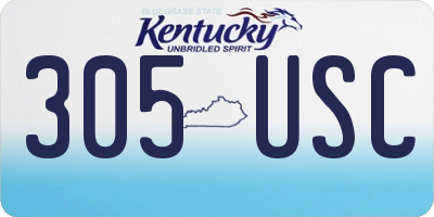 KY license plate 305USC
