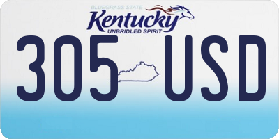 KY license plate 305USD