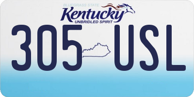 KY license plate 305USL