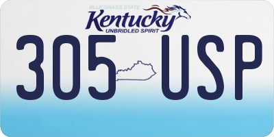 KY license plate 305USP