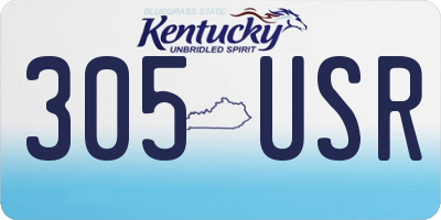 KY license plate 305USR
