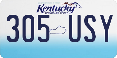 KY license plate 305USY