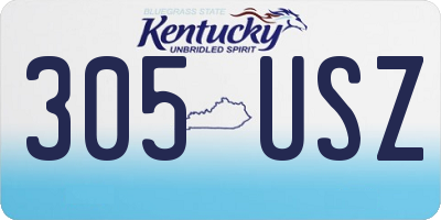 KY license plate 305USZ