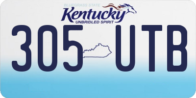 KY license plate 305UTB