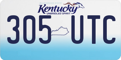KY license plate 305UTC