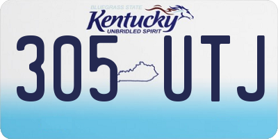 KY license plate 305UTJ
