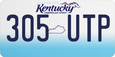 KY license plate 305UTP