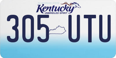 KY license plate 305UTU