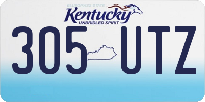 KY license plate 305UTZ