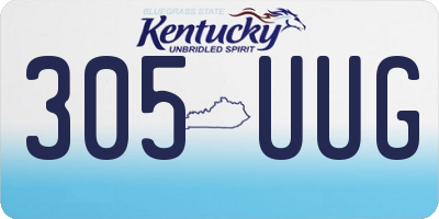 KY license plate 305UUG
