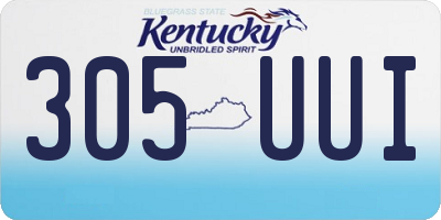 KY license plate 305UUI