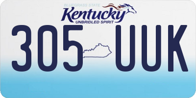 KY license plate 305UUK