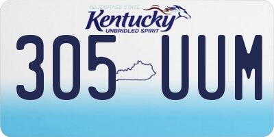 KY license plate 305UUM