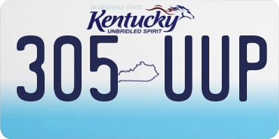KY license plate 305UUP