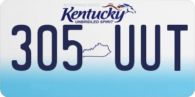 KY license plate 305UUT