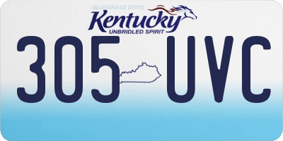 KY license plate 305UVC