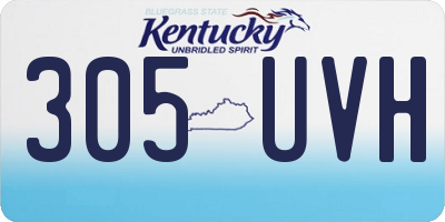 KY license plate 305UVH