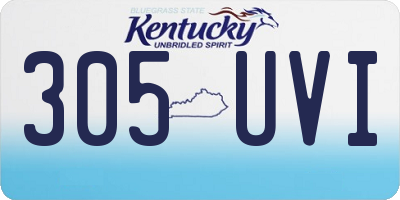 KY license plate 305UVI
