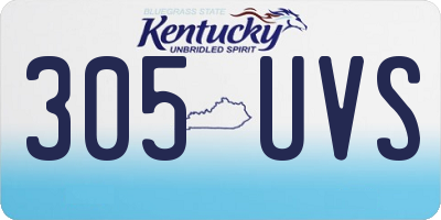 KY license plate 305UVS