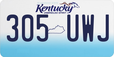 KY license plate 305UWJ