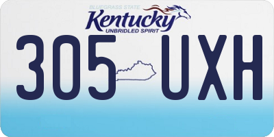 KY license plate 305UXH