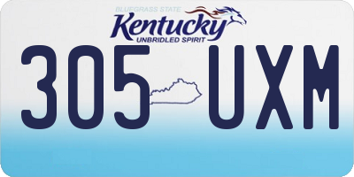 KY license plate 305UXM
