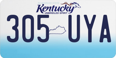 KY license plate 305UYA