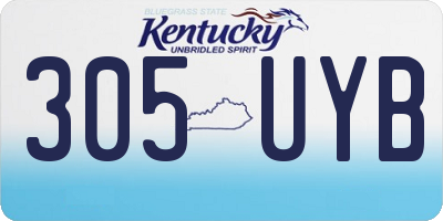 KY license plate 305UYB