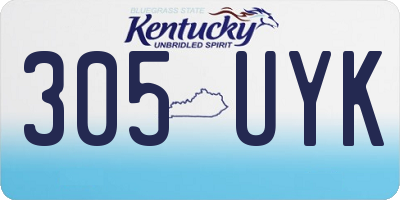KY license plate 305UYK