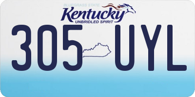 KY license plate 305UYL