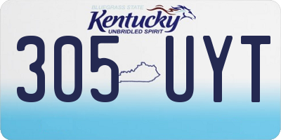 KY license plate 305UYT