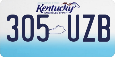 KY license plate 305UZB