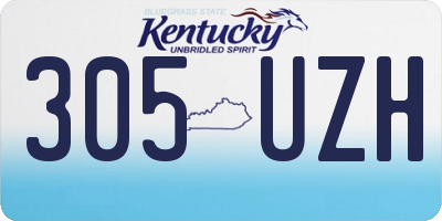 KY license plate 305UZH