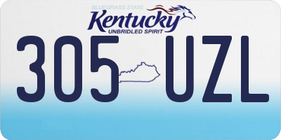 KY license plate 305UZL