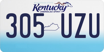 KY license plate 305UZU
