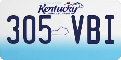 KY license plate 305VBI