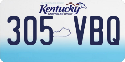 KY license plate 305VBQ