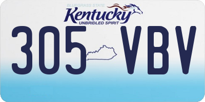 KY license plate 305VBV
