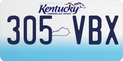 KY license plate 305VBX