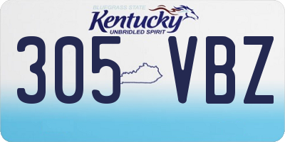KY license plate 305VBZ