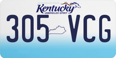KY license plate 305VCG
