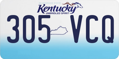 KY license plate 305VCQ