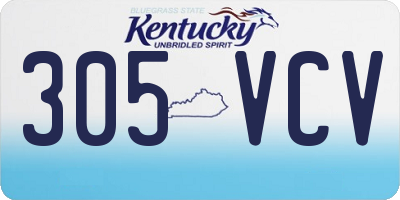 KY license plate 305VCV